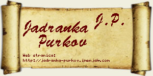 Jadranka Purkov vizit kartica